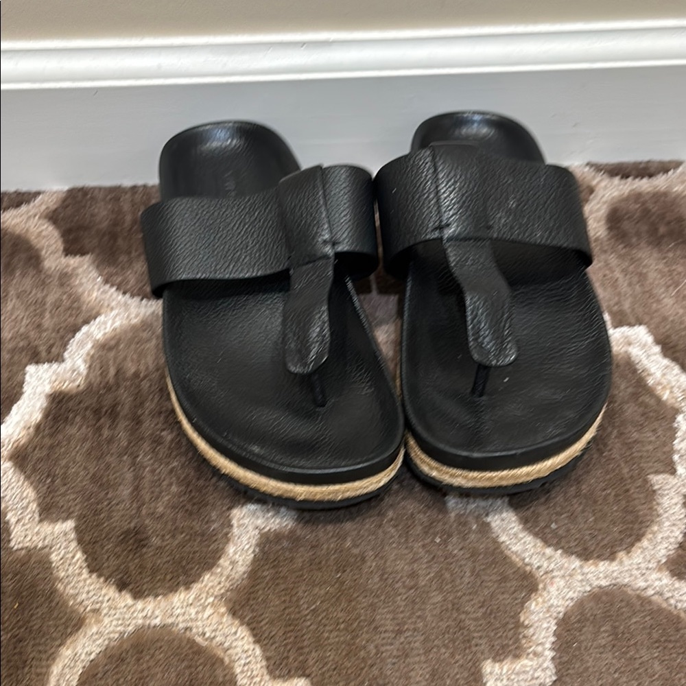 Vince black leather sandals size 7.5